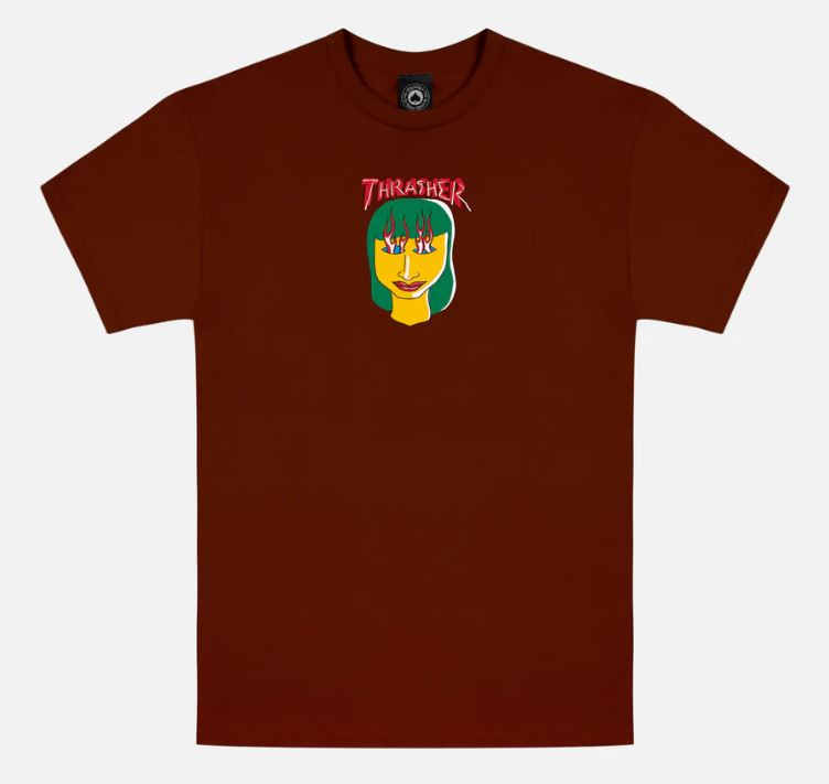 Thrasher Tee Talk Shit by Gonz Maroon