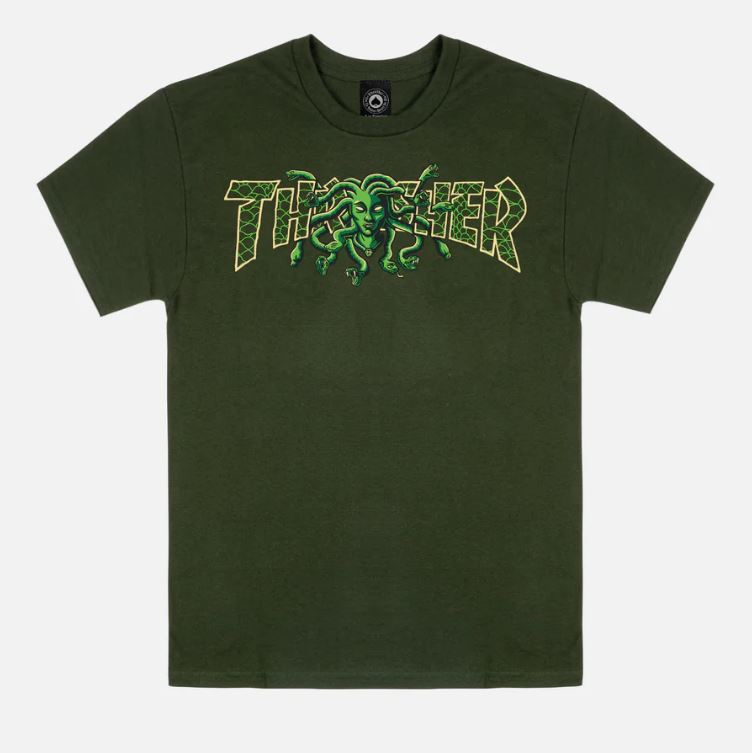 Thrasher Tee Medusa Forest Green