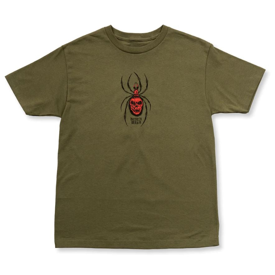 Deathwish Tee Arachnophobia Military Green