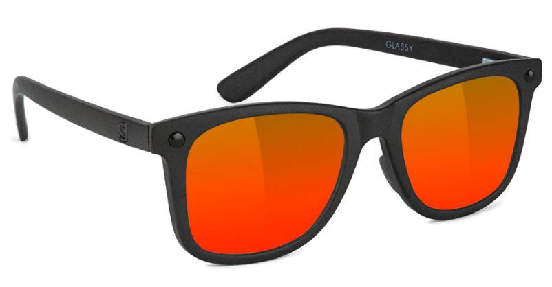 Glassy Mikemo Premium Polarized Black/Red Mirror