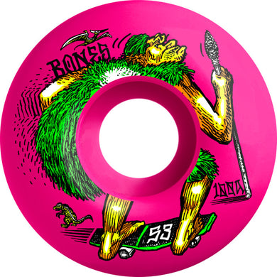 Bones 100's 53mm V4 Wide Neonderthal Pink