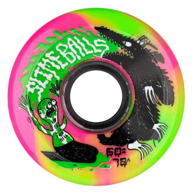 Slime Ball Wheels 60mm OG Jay Howell Pink/Greem Swirl 78a