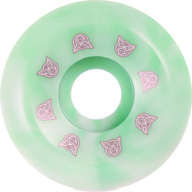 Pig Wheels Conical Green Swirl 55mm 99A