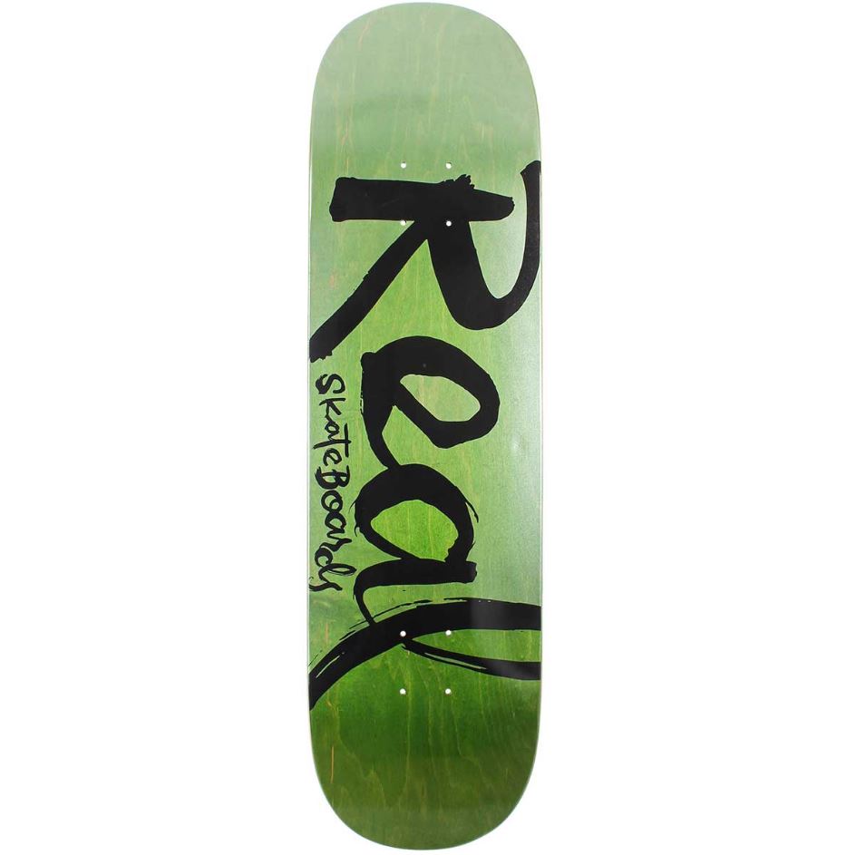 Real Deck 8.5 Team Script Colorblock Green Stain