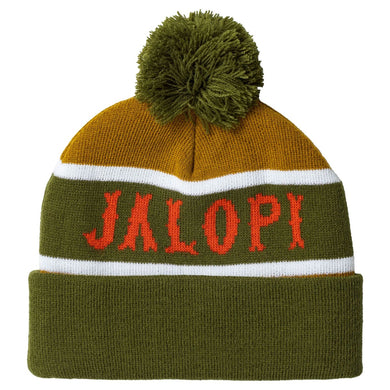 Anti Hero Beanie Jalopi Zambony Pom Olive Gold Red