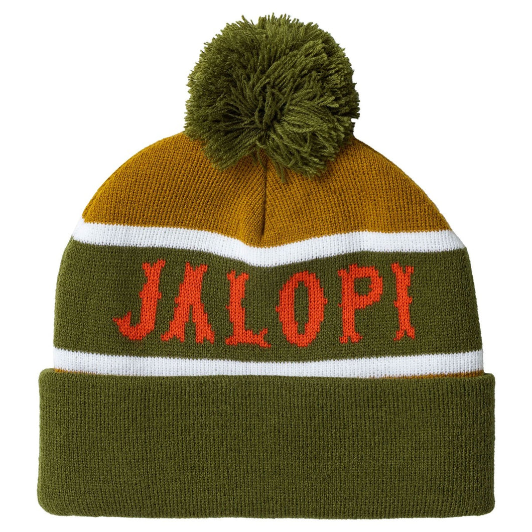 Anti Hero Beanie Jalopi Zambony Pom Olive Gold Red