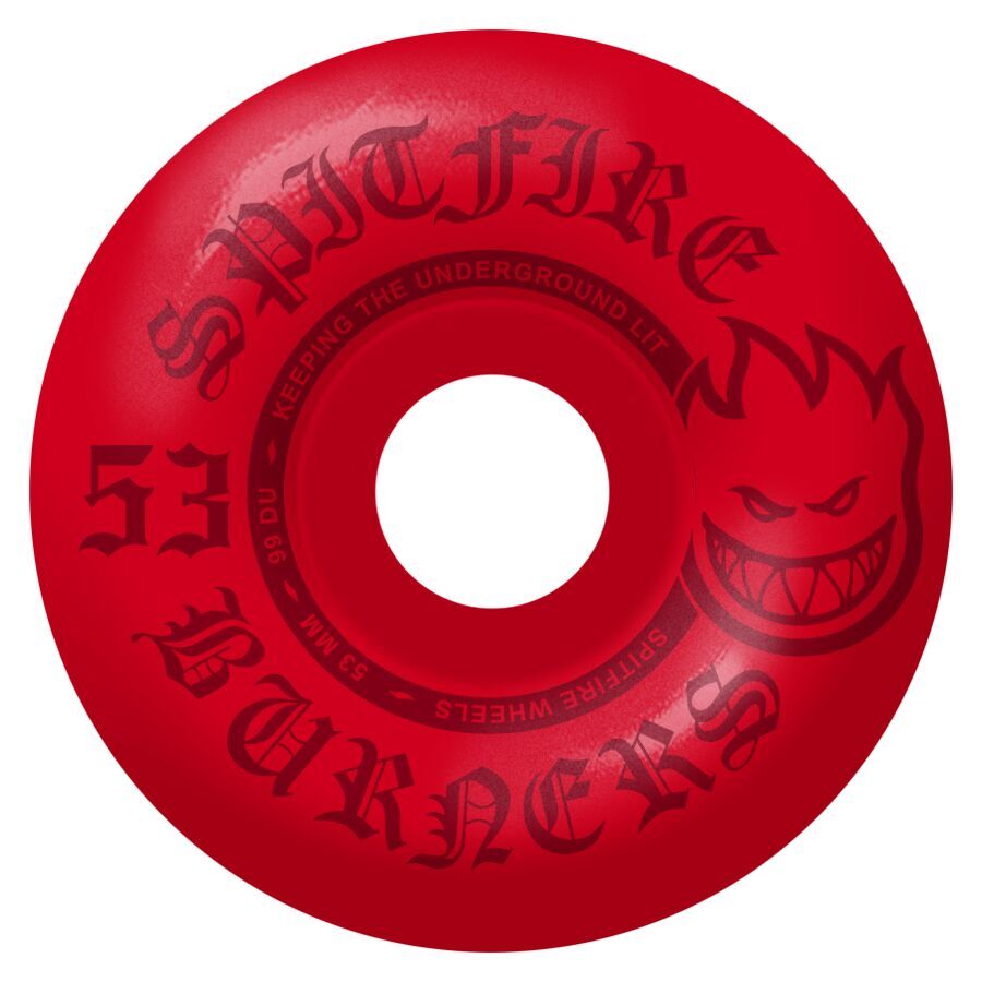 新品未使用SPITFIRE BURNERS FORMULA 53MM 99A Spitfire Burner White & Gold 53mm 99a Skateboard Wheels | Zumiez