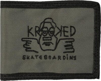 Krooked Wallet Arketype raw bi-fold Charc/blk