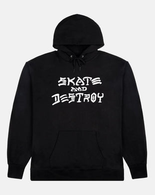 Thrasher Hoodie Skate and Destroy Black
