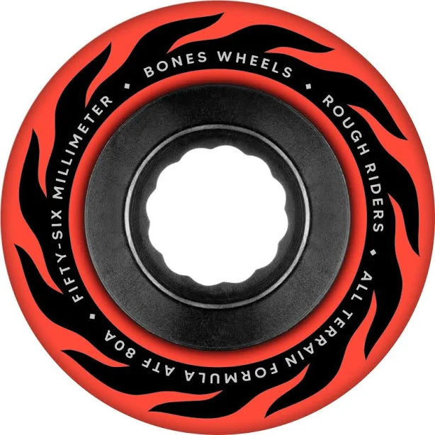 Bones ATF Rough Riders Wheels Red 56mm 80a Eternal Flame