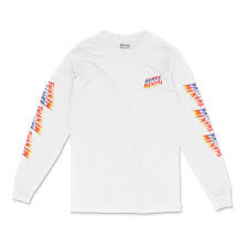 Skate Mental L/S Tee Bolts White Large