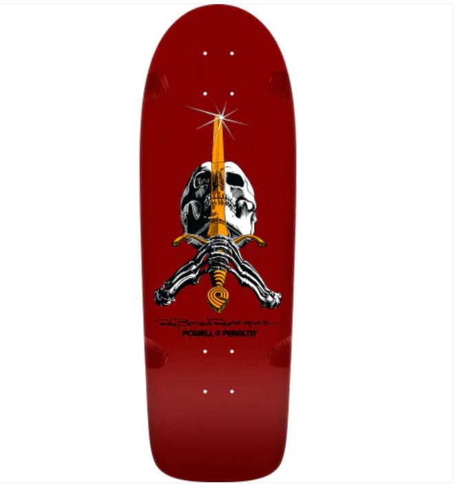 Powell Peralta Deck Skull & Sword Burgundy 10.0 x 30.0 Rodriguez