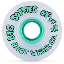 Load image into Gallery viewer, Snot Wheels Big Softies 63mm 78a White/Teal