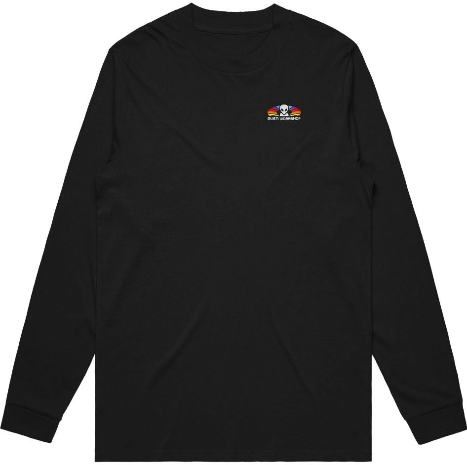 Alien Workshop Long Sleeve Tee Spectrum Black Embroidered