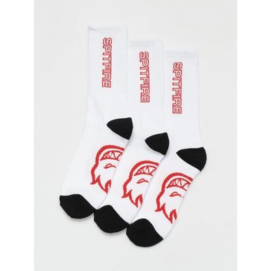 Spitfire Socks Classic 87 White Black Red 3 Pack