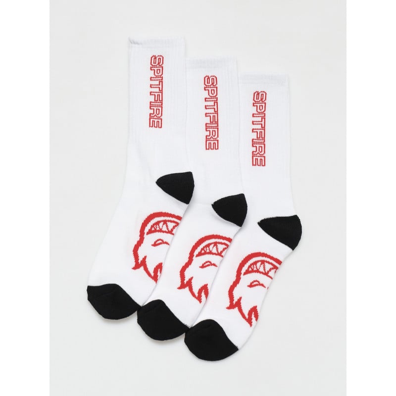 Spitfire Socks Classic 87 White Black Red 3 Pack