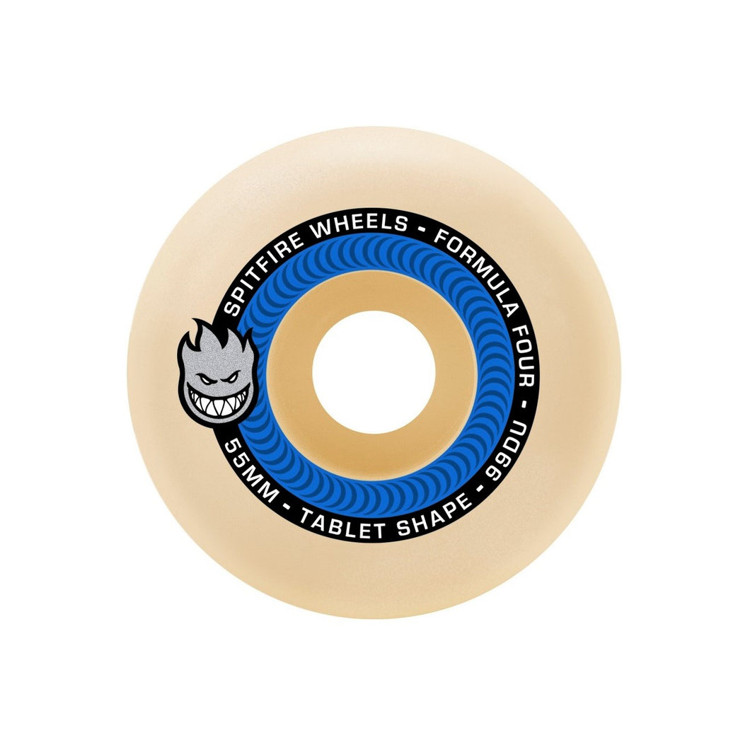 Spitfire Wheels 55mm Tablet Natural/Blue 99a Formula4