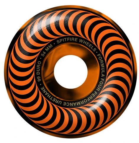 Spitfire Wheels 52mm Formula 4 99a Orange/Black Swirl