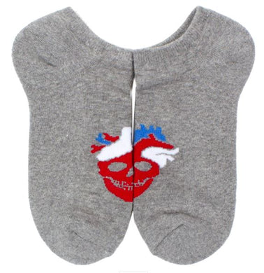 Strangelove Socks Heart Logo No Show Grey