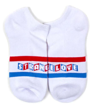 Strangelove Socks Cinelogo Stripe No Show White