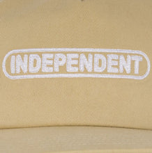 Load image into Gallery viewer, Independent Trucks Snapback Hat Baseplate Tan