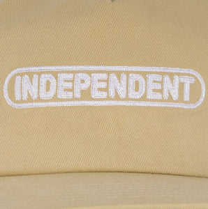 Independent Trucks Snapback Hat Baseplate Tan