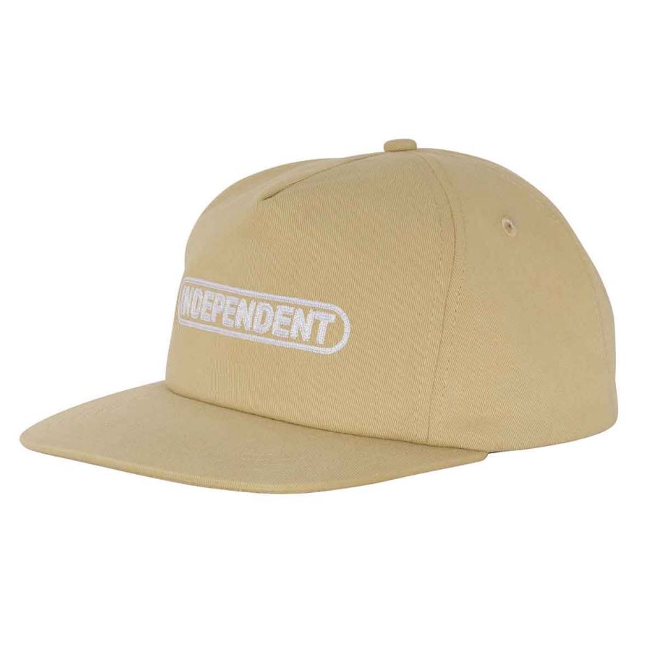 Independent Trucks Snapback Hat Baseplate Tan