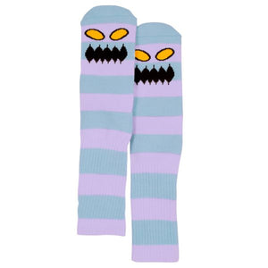 Toy Machine Socks Monster Big Stripe Lavender Blue