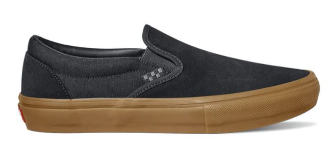 Charcoal slip on vans womens deals