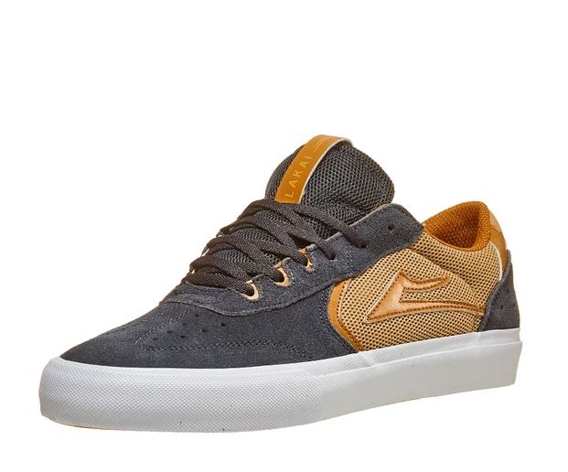 Lakai Atlantic Vulc Charcoal Tan Suede