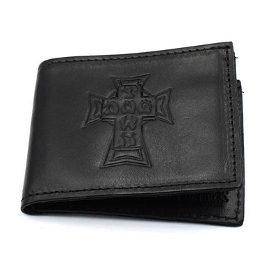 Dogtown Wallet Vintage Cross Leather Bifold Black