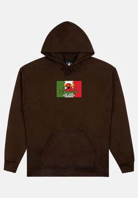 Thrasher X Toy Machine Hooodie Hecho Dark Chocolate