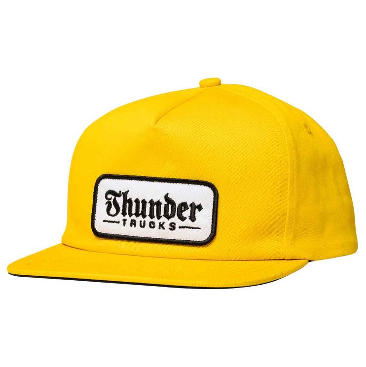 Thunder Hat Script Gold Black Snapback