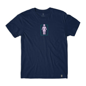 Girl T-Shirt Youth Heritage Navy Large