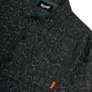 Welcome Button Up Shirt Fauna Woven Cotton Spruce