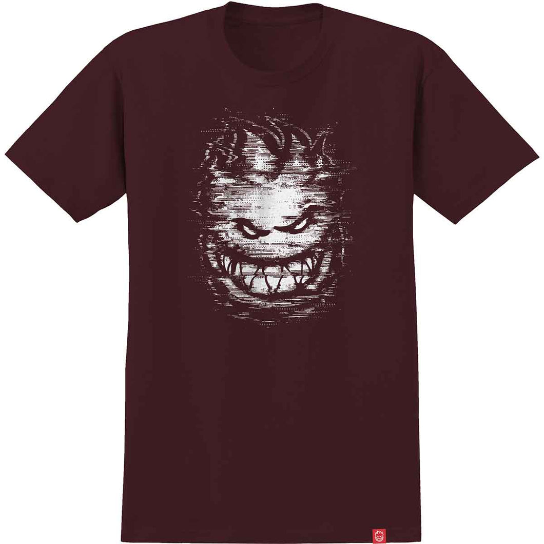 Spitfire Tee Bighead Digidistort Burgundy