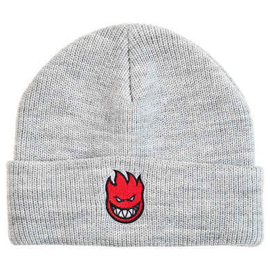 Spitfire Beanie Cuff Bighead Heather Grey/Red