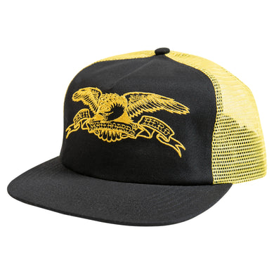 Anti Hero Hat Basic Eagle Embroidered Snapback Black/Yellow