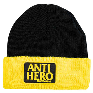 Anti Hero Beanie Reserve Patch Black/Yellow