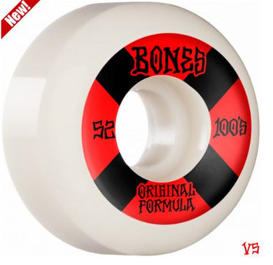 Bones 100's 52mm V5 Sidecut White Wheels