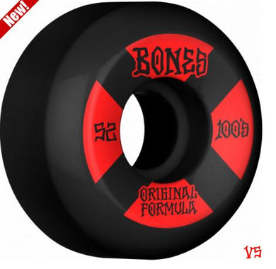 Bones 100's 52mm V5 Sidecut Black Wheels