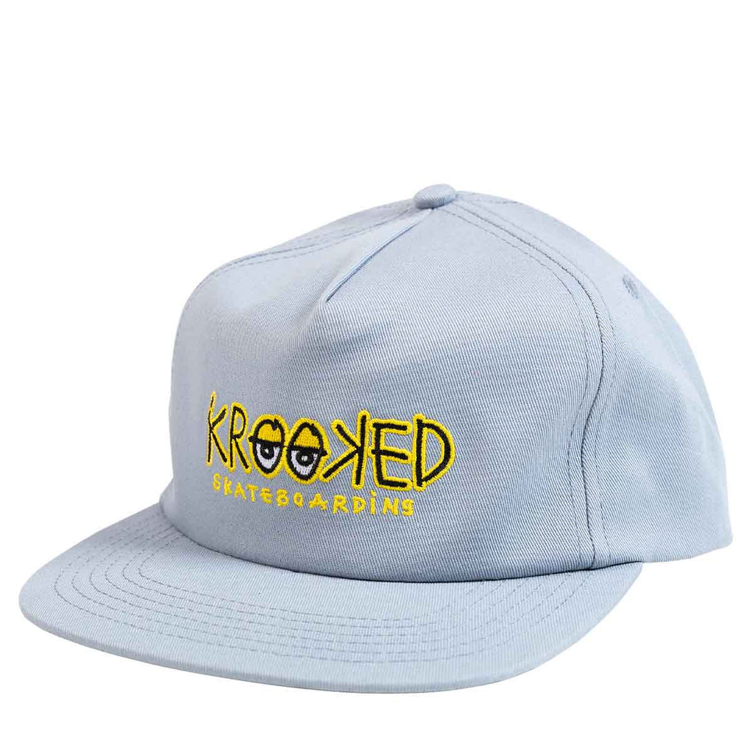 Krooked Hat Eyes Fill Snapback Light Blue/Yellow