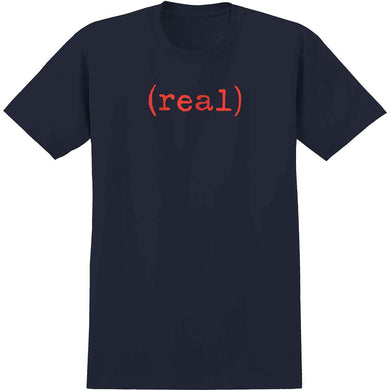 Real Skateboards Tee Lower Navy/Red