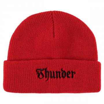 Thunder Beanie Red Cuff Evil