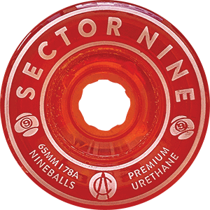 Sector 9 wheel 65mm 78a Warm Red