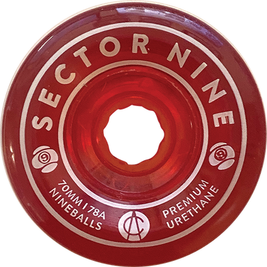 Sector 9 wheel 70mm 78a Red