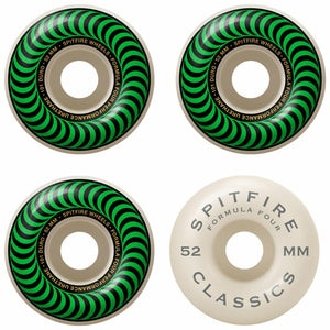 Spitfire Wheels 52mm Formula4 Classics Green 101a