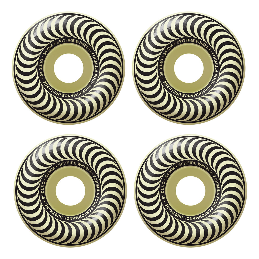 Spitfire Wheels 54mm F4 99a Glow in Dark Classics Silver
