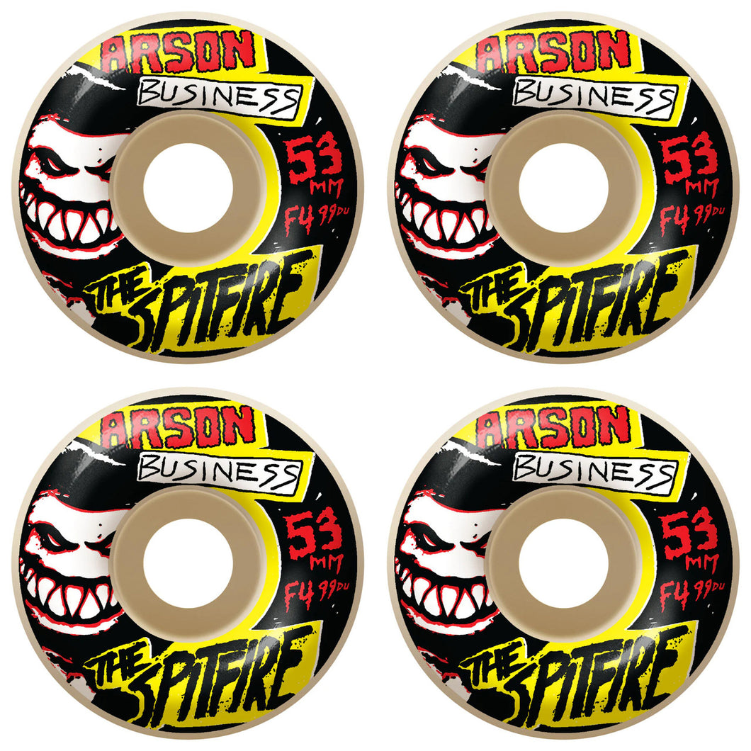 Spitfire Wheels 53mm Arson Business F4 Classics 99a