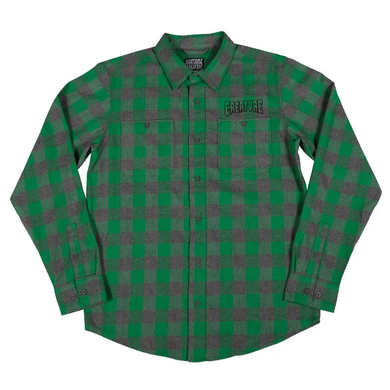 Creature Flannel Outline Charcoal/Green